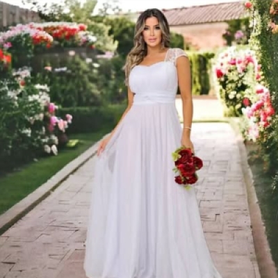 R$150 - 🔥 Vestido Simples Noiva, Tamanho GG, Usado, São Paulo..........