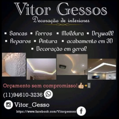 Decoração de Interiores. Sancas, Molduras, Reparos, Pinturas, DryWall....
