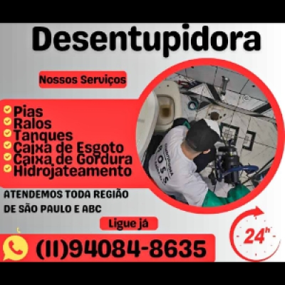 Desentupidora de esgoto. Atendemos toda região de São Paulo e ABC........