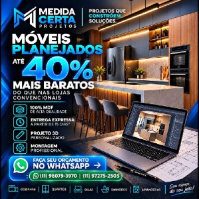 💥 Móveis planejados 40% mais barato do que qualquer outra loja no Brasi